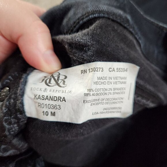 Rock & Republic Kasandra Bootcut Black Denim Jeans - Picture 5 of 9